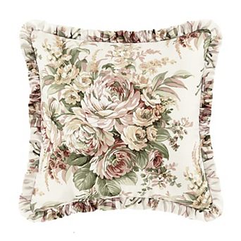 Royal Court Estelle Coral 16" Square Throw Pillow