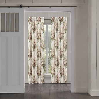 Royal Court Estelle Coral Set of 2 Window Curtain Panels