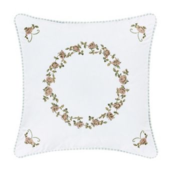 Royal Court Rialto White 16" Square Throw Pillow