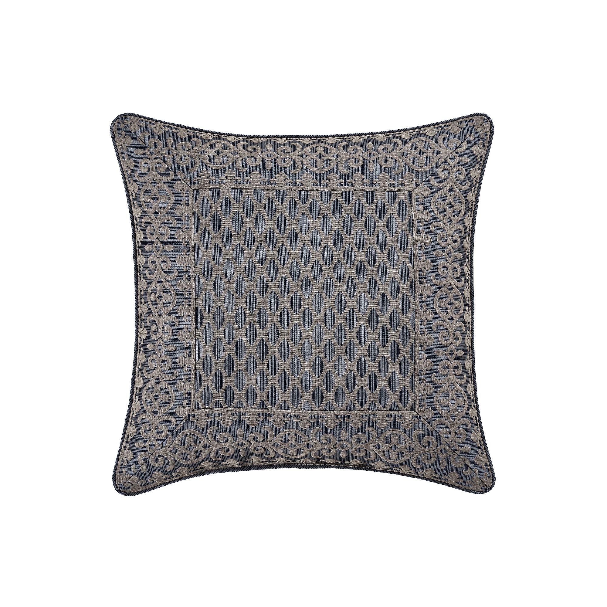 Five Queens Court Leah 18 Square Throw Pillow, Blue