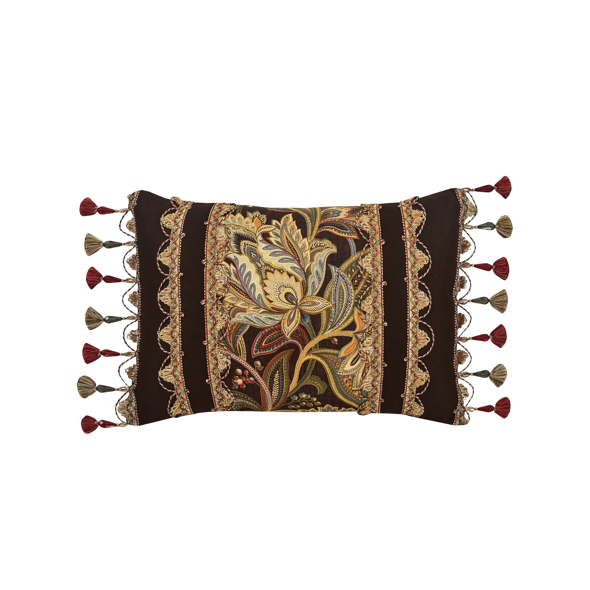Five Queens Court Stefania Boudoir Throw Pillow, Black