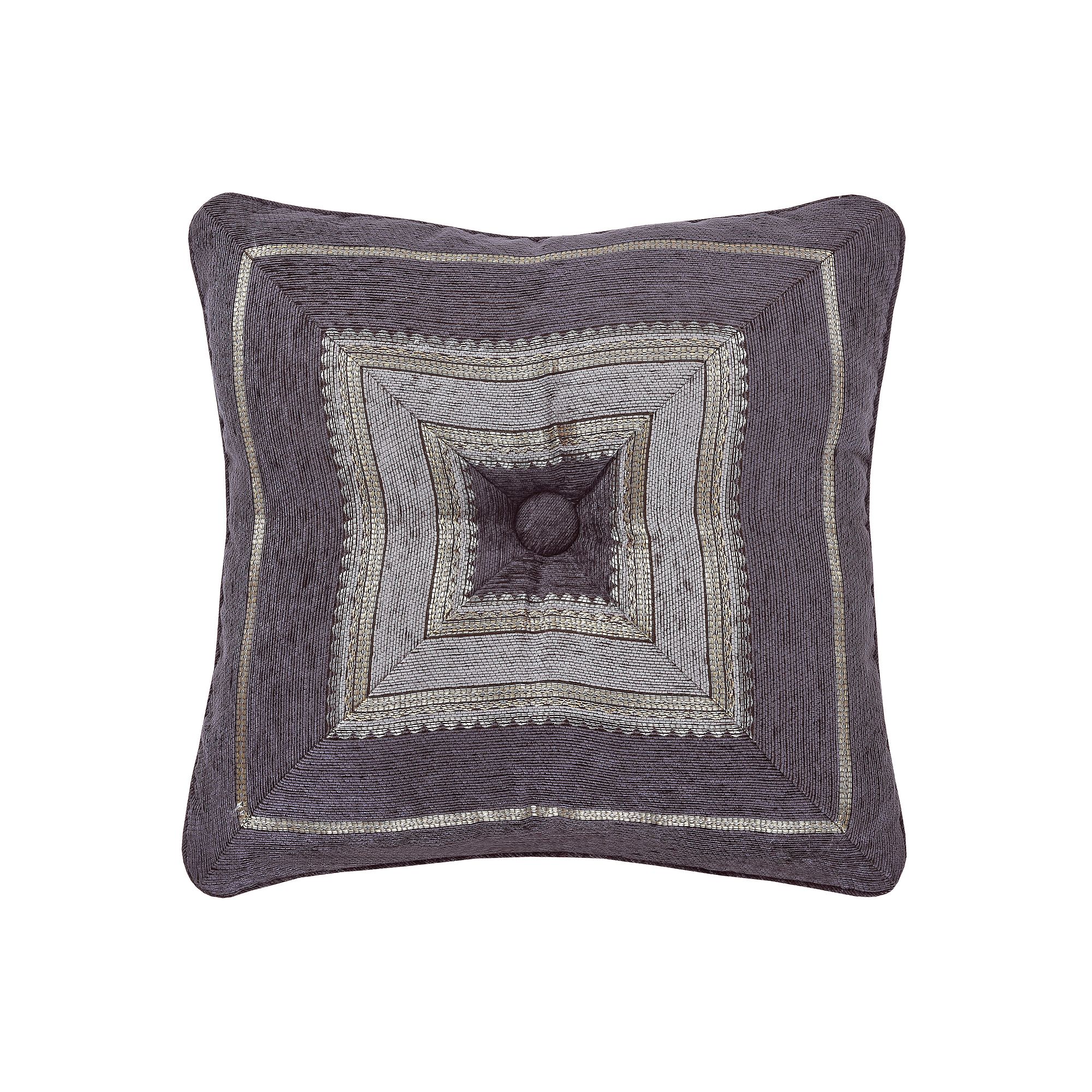 Five Queens Court Dominique 18 Square Throw Pillow, Purple