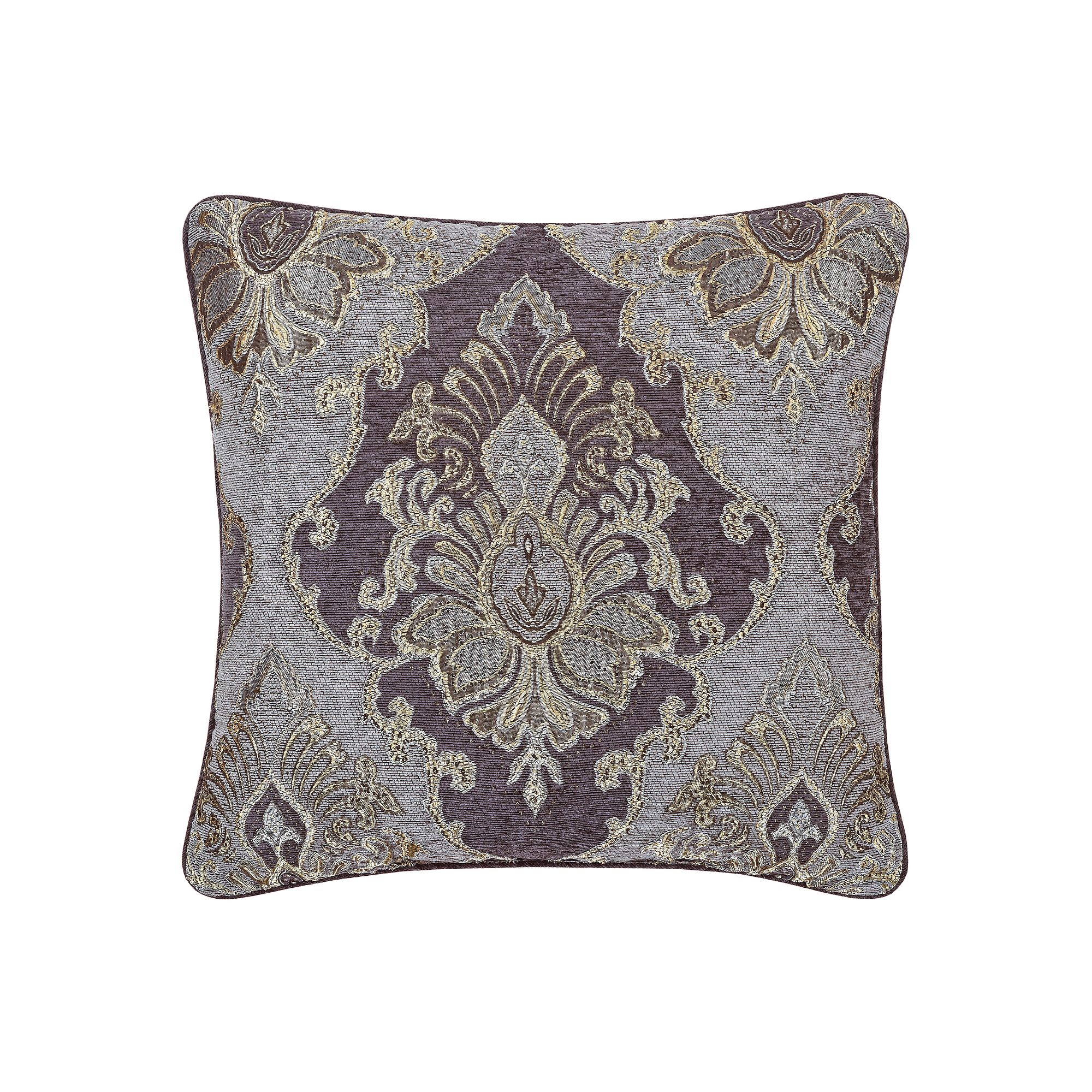 Five Queens Court Dominique 20 Square Throw Pillow, Purple