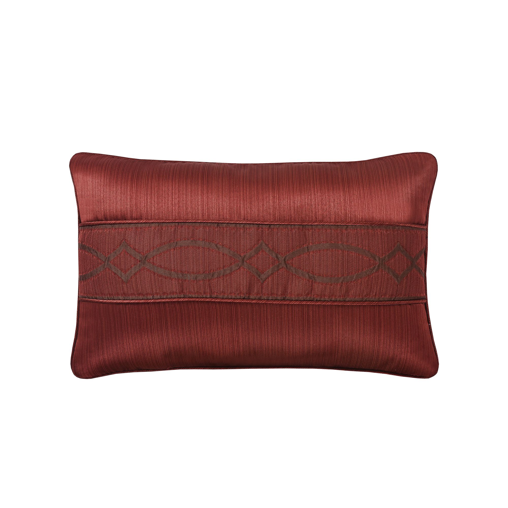 Five Queens Court Chianti Lumbar Boudoir Throw Pillow, Red