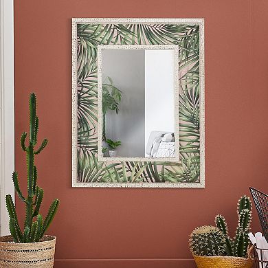 Head West Palm Leaves Wall Mirror
