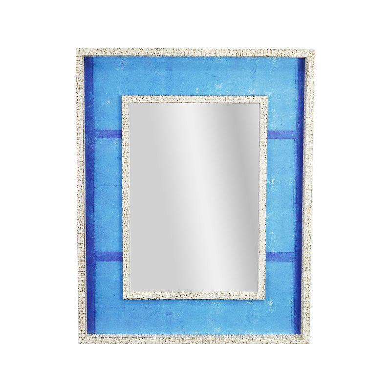 54572802 Head West Blue Linear Distressed Wall Mirror sku 54572802