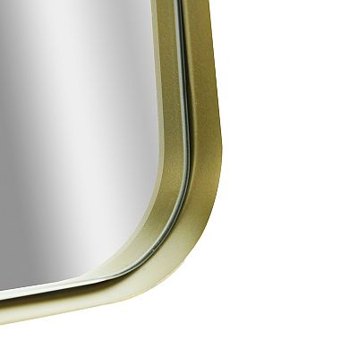 Head West Gold Finish Partial Framed Oblong Wall Mirror