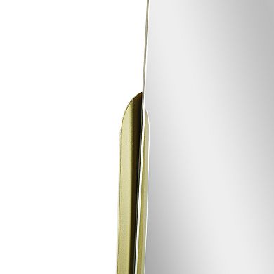 Head West Gold Finish Partial Framed Oblong Wall Mirror