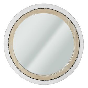 Head West Rustic Framed Round Wall Mirror