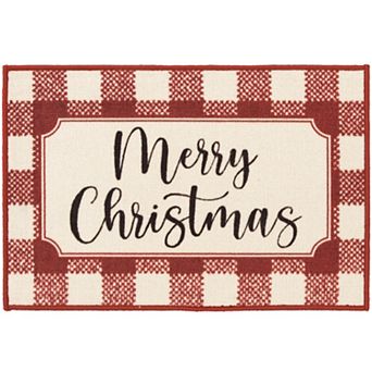 Loomaknoti Home Large Christmas Buffalo Check 20'' x 30'' Mat