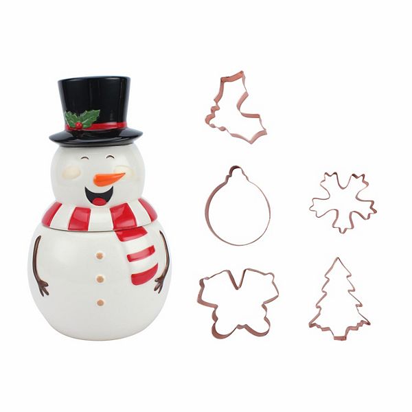 Cook with Color 6pc. Snowman Cookie Cutter Set