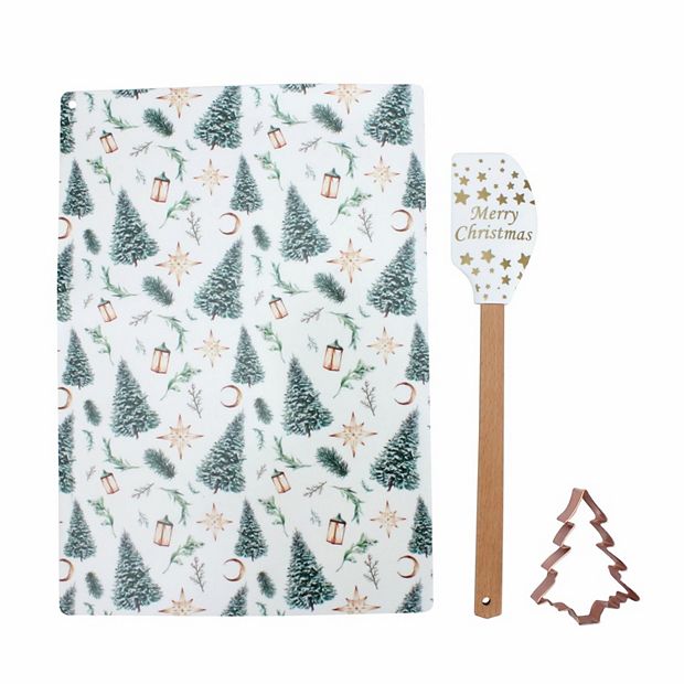 Cook with Color 3-pc. Christmas Tree Baking Mat Set