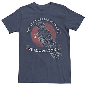 Men's Yellowstone You Can't Reason With Evil Crow Symbol Tee