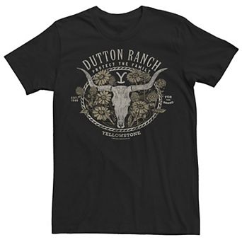 Men's Yellowstone Dutton Ranch Floral Logo Tee