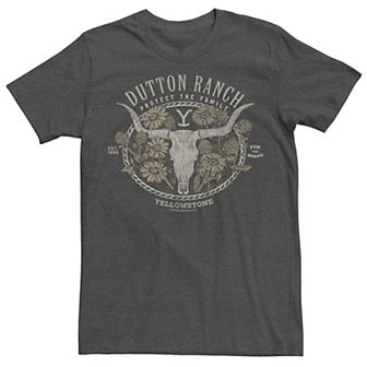 Men's Yellowstone Dutton Ranch Floral Logo Tee