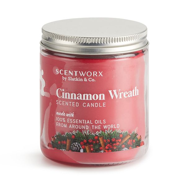 ScentWorx by Slatkin & Co. Cinnamon Wreath 7oz. Candle Jar