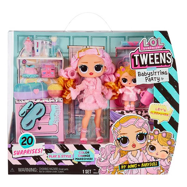 Lol surprise Tweens+Tots Baby Sitters Ivy Winks+Baby Doll Pink