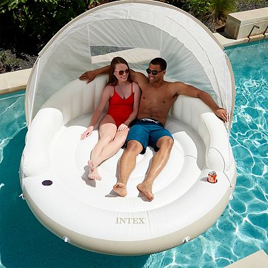 Intex Inflatable Canopy Island Float Lounge, 78.5" x 59"