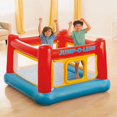 Intex Inflatable Jump-O-Lene Playhouse Trampoline Bounce House for Kids Ages 3-6