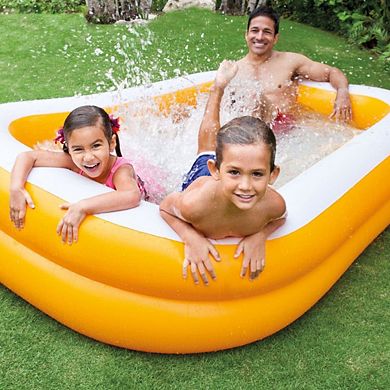 Intex 57181EP 7.5ft x 4.8ft x 18in Mandarin Swim Center Inflatable Pool, Orange