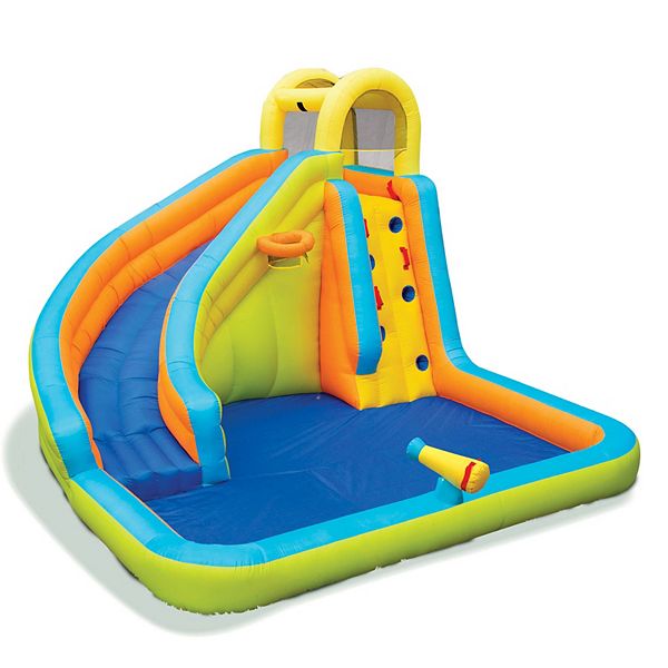 Banzai Splash 'N Blast Kids Outdoor Backyard Inflatable Water Slide