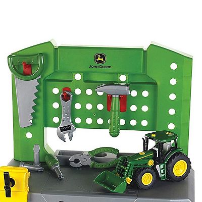 Theo Klein John Deere Toy Repair Station with Extra Tools for Ages