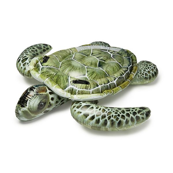Intex 57555EP Realistic Sea Turtle Inflatable RideOn Pool Float with
