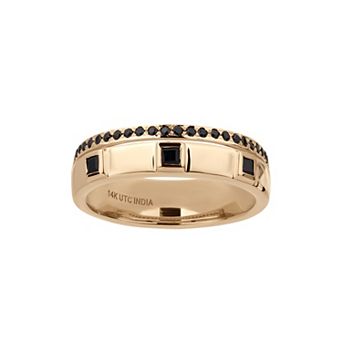 Gemistry 14k Gold Black Onyx Band Ring