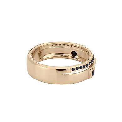 Gemistry 14k Gold Black Onyx Band Ring