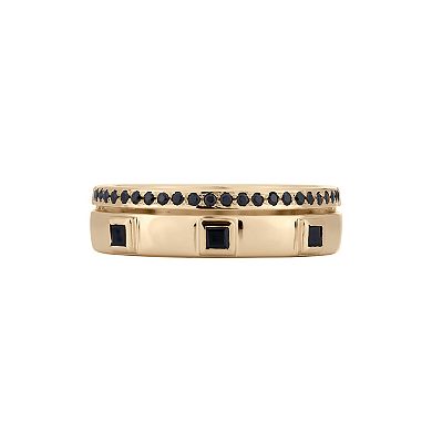 Gemistry 14k Gold Black Onyx Band Ring