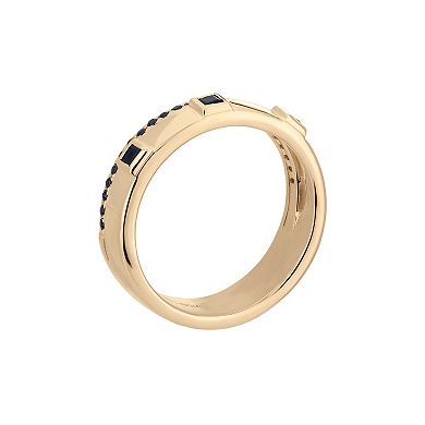 Gemistry 14k Gold Black Onyx Band Ring