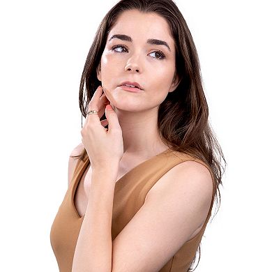 Gemistry 14k Gold Blue Topaz Band Ring