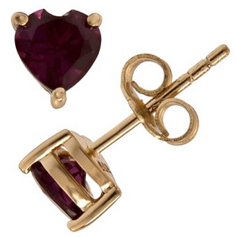 Gemistry 14k Gold Rhodolite Stud Earrings