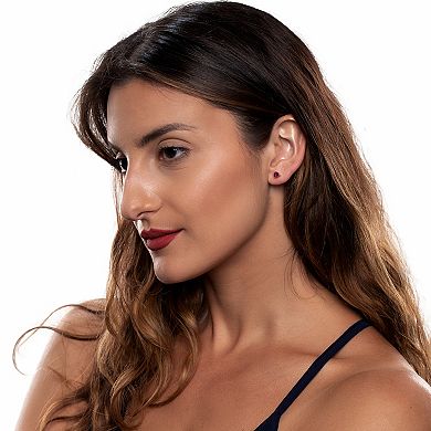 Gemistry 14k Gold Rhodolite Stud Earrings