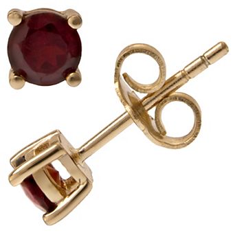 Gemistry 14k Gold Garnet Stud Earrings