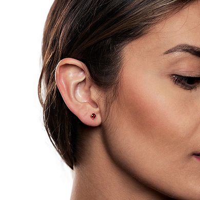 Gemistry 14k Gold Garnet Stud Earrings