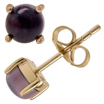 Gemistry 14k Gold Lolite Stud Earrings