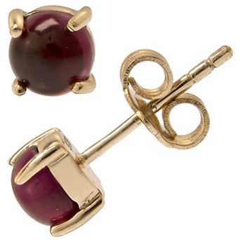 Gemistry 14k Gold Rhodolite Stud Earrings