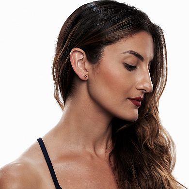 Gemistry 14k Gold Rhodolite Stud Earrings