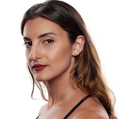 Gemistry 14k Gold Citrine Stud Earrings