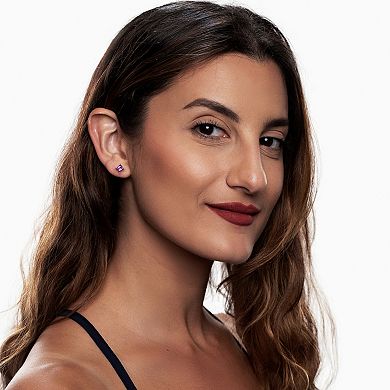 Gemistry 14k Gold Amethyst Stud Earrings