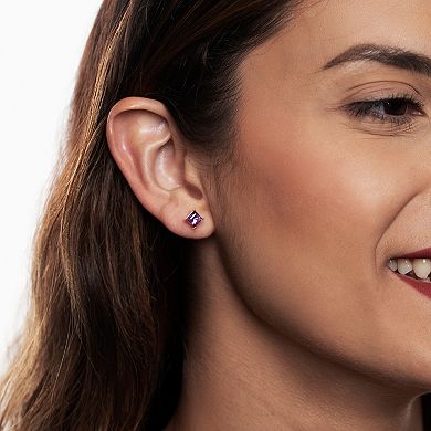 Gemistry 14k Gold Amethyst Stud Earrings