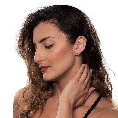 Gemistry 14k Gold Swiss Blue Topaz Stud Earrings