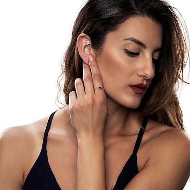 Gemistry 14k Gold Heart Cut Rhodolite Garnet Ring