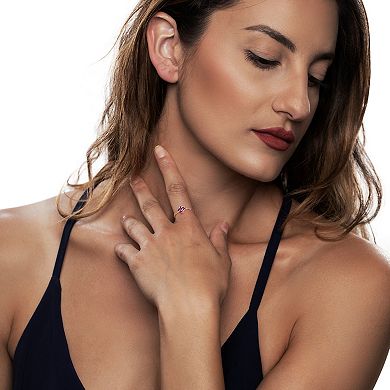 Gemistry 14k Gold Square Cut Amethyst Ring