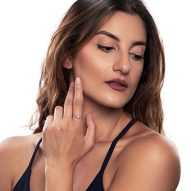 Gemistry 14k Gold Oval Cut Swiss Blue Topaz Ring