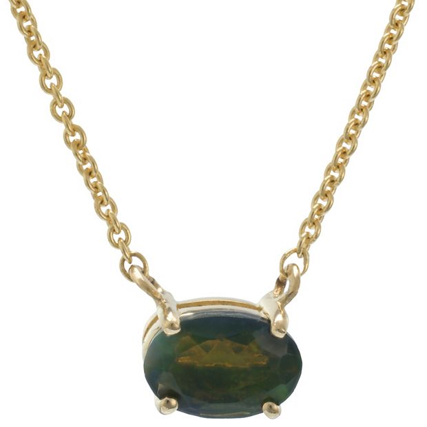 Opal on sale necklace kohls