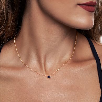 Gemistry 14k Gold Blue Kyanite Pendant Necklace