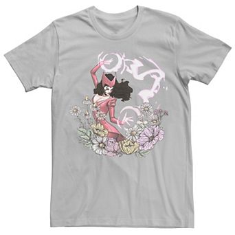 Men's Marvel Floral Scarlet Portrait Tee