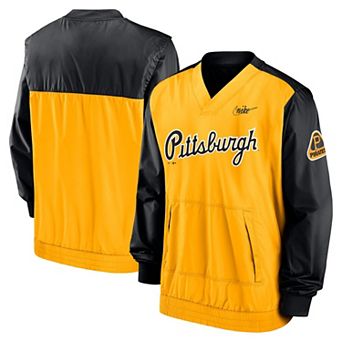 Men's Nike Black/Gold Pittsburgh Pirates Cooperstown Collection V-Neck Pullover